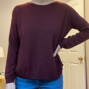 burgundy h&m sweater
